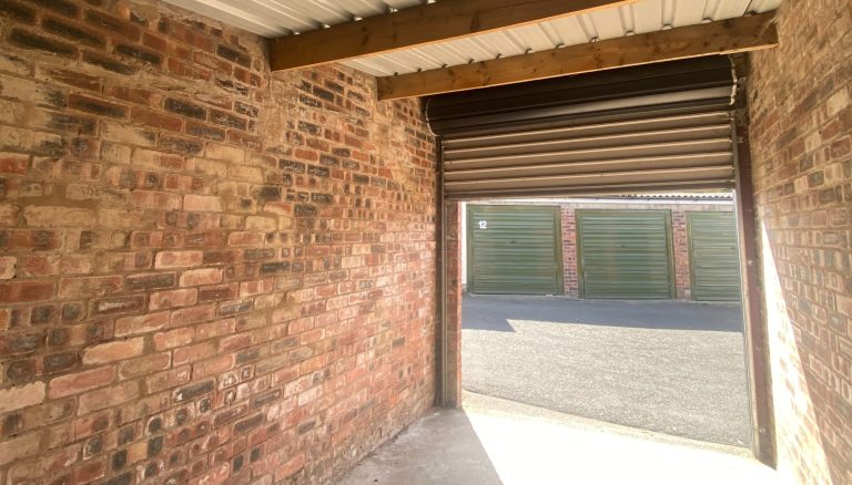 the inside of a lock up garage