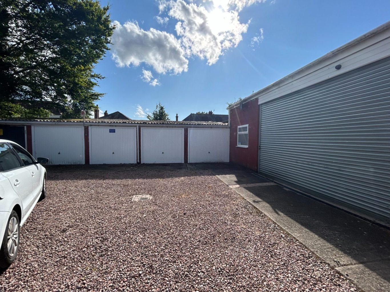 a lock up garage compound in a secure compound