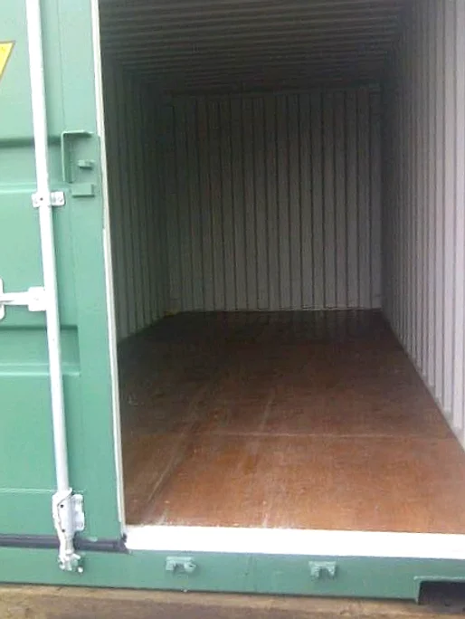 the interior of a shipping container for self storage