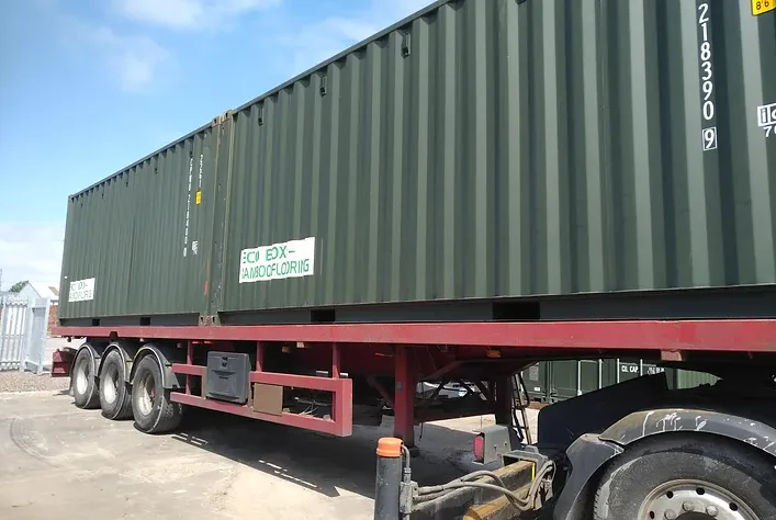 a lorry in a compound