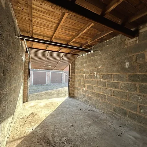 the interior of a lock up garage